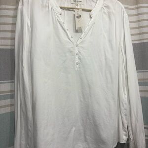 Cloth & Stone Ivory Button-Up Blouse